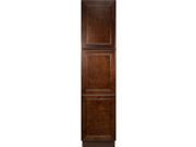 18 Inch Single Door Utility Cabinet in Leo Saddle with 2 Soft Close Doors 18 x 90 x 24
