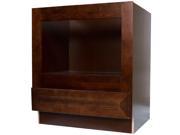 30 Inch Microwave Base Cabinet in Leo Saddle with 1 Soft Close Drawer 30