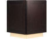 24 Inch End Angle Cabinet in Shaker Espresso with 1 Soft Close Door 24