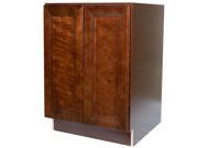 24 Inch Full Height Door Base Cabinet in Leo Saddle with 2 Soft Close Doors 1 Soft Close Shelf 24