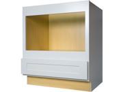 33 Inch Microwave Base Cabinet in Shaker White with 1 Soft Close Drawer 33