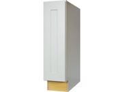 9 Inch Full Height Door Base Cabinet in Shaker White with 1 Soft Close Door 1 Shelf 9