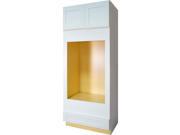33 Inch Double Oven Cabinet in Shaker White with 2 Soft Close Doors 1 Soft Close Drawer 33 x 90 x 24