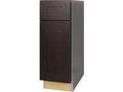 15 Inch Base Cabinet in Shaker Espresso with 1 Soft Close Drawer 1 Soft Close Door 1 Shelf 15