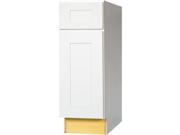 18 Inch Base Cabinet in Shaker White with 1 Soft Close Drawer 1 Soft Close Door 1 Shelf 18