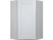 24 Inch Diagonal Corner Wall Cabinet in Shaker White with 1 Soft Close Door 24