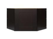 24 Inch Appliance Garage Wall Cabinet in Shaker Espresso with 1 Soft Close Door 24