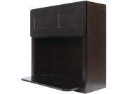 30 Inch Microwave Wall Cabinet in Shaker Espresso with 2 Soft Close Doors 30 x 30 x 12