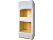 33 Inch Oven and Microwave Cabinet in Shaker White with 2 Soft Close Doors 1 Soft Close Drawer 33 x 90 x 24