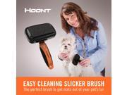 Hoont Dog Brush Pro with Self Clean Pet Slicker Brush for Dogs and Cats Removes Loose Hair Mats and Tangles Deep Penetration and Leaves Pet s Hair Fresh