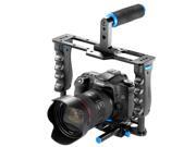 Neewer Pro Pro Version of NeewerProduct Aluminum Camera Video Cage Kit with 1 Video Cage 1 Top Handle Grip 2 15mm Rod for Canon 5D mark II and Other SLR DSLR C