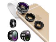 Neewer 3 In 1 Lens Kit Clip On 180 Degree 3 Element Group Supreme Fisheye Lens 0.67X Wide Angle 10X Macro Lens