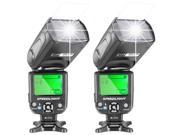 Neewer® Two NW 561 Speedlite Flash with LCD Display for Canon Nikon Panasonic Olympus Fujifilm and Other DSLR Cameras Such as Canon 700D 650D 600D 5D Mark II II