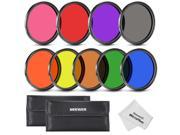Neewer® 58MM Complete Full Color Lens Filter Set 9pcs for Camera Lens with 58MM Filter Thread