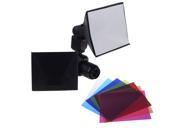 Neewer 7.9 x6.7 Universal Gel Softbox Diffuser with Seven Color Correction Gels for External Flash Units