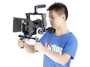 Neewer® Aluminum Film Movie Kit System Rig for Canon Nikon Pentax Sony and other DSLR Cameras includes 1 Video Cage 1 Top Handle Grip 2 15mm Rod 1 Matte Box