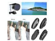 Neewer 52mm Black Metal Glass Circular Polarizing CPL Lens Filter Set with Filter Adapters and Protecting Cap for GoPro Hero3 4