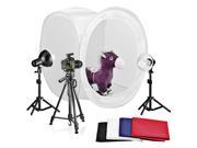 Neewer Table Top Round Photography Studio Tent Lighting Kit 32x32 80x80cm Round Light Folding Tent Colored Internal Backgrounds 18 45cm Light Stands Day Light