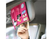 Neewer Multi functional Auto Car Clip Sunvisor Car Storage Bag Pink