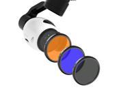 Neewer® for DJI Inspire 1 Full Color Lens Filter Set 3 Pieces Full Grey Filter Full Orange Filter and Full Blue Filter