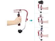 Neewer® Portable and Functional Aluminum Alloy Video Camera Handheld Stabilizer Red