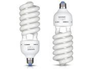 Neewer® 65W 110V 5500K Tri phosphor Spiral CFL Daylight Balanced Light Bulb in E27 Socket for Photo and Video Studio Lighting 2 Pack