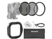 Neewer® 52MM Filter Kit for GoPro Hero 4 Session 3 Filters UV CPL ND4 1 Lens Filter Adapter Ring 1 Hexagonal Screwdriver 1 Keeper Leash 1 Cleaning Cloth
