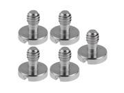 Neewer Stainless Steel 1 4 Mounting Screw without Ring 0.39 10mm Shaft for Camera Tripod Monopod or Quick Release QR Plate 5 Pack