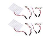 Neewer White 48SMD 48 SMD LED Panel Dome Light Lamp with T10 BA9S Festoon Adapter 2PCS