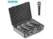 Neewer® Dynamic Vocal Recording Microphone Set 3 NW 881 Vocal Recording Microphones 3 Microphone Clips 3 5 8 Inch Male to 3 8 Inch Female Mic Screw Ad