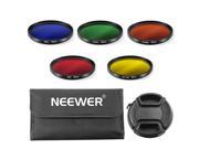 Neewer 52mm Color Filter Kit for NIKON Kit includes 5 52mm Color Filters 1 52mm Center Pinch Lens Cap with Cap Keeper Leash 1 Filter Carrying Pouch