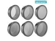 Neewer 6 Pieces Professional Drone Filter Set with Protective Carrying Pouch for GoPro Hero 3 4 includes PL ND8 ND16 ND32 ND8 PL ND16 PL