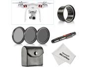 Neewer® for DJI Phantom 3 Standard 37MM Filter Kit 3 Filters CPL ND4 ND8 1 Filter Adapter 1 Lens Cleaning Pen 1 Cleaning Cloth Not for DJI Phantom 3