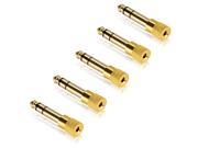Neewer Gold Plated 6.3mm 1 4 inch to 3.5mm 1 8 inch Male to Female Audio Stereo Adapter 5 Pack