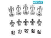 Neewer® 15 Pieces 1 4 3 8 Metal Threaded Screw Converter Adapter for DSLR Camera Tripod Shoulder Rig Light Stand Camera Cage