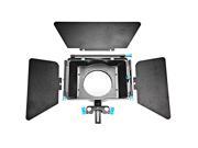 Neewer® Aluminum Alloy Matte Box with Donut Ring Fit 15mm Rail Rod Rig for Nikon Canon Sony Fujifilm Olympus DSLR Camera Camcorder DV HDV Broadcast Video Movie