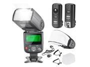 Neewer NW670 E TTL Flash Kit for Canon DSLR Cameras Includes 1 Flash with LCD Screen 1 2.4 GHz Wireless Trigger 1 Hard Soft Flash Diffuser 1 Lens Cap Hold