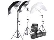Neewer® 600W Photography Photo Portrait Studio Umbrella Triple Continuous Lighting Kit 2 x White Umbrella Lighting 1 x Table Top Mini Lighting Kit