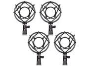 Neewer 4 Pack Black Microphone Shock Mounts Anti Vibration Suspension High Isolation for Studio Condenser Mic Ideal for Radio Broadcasting Studio Voice over S