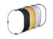 Neewer® Portable 5 in 1 24x36inch 60x90cm Multi Disc Oval Light Reflector with 3 Handle for Photography Photo Studio Lighting Outdoor Lighting Translucent S