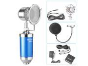 Neewer® NW 882 Microphone Kit 1 Condenser Microphone with Shock Mount and 3.5mm to XLR Cable 1 48V Phantom Power Supply with Adapter and XLR Male to XLR Fe