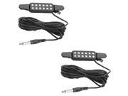 Neewer® 2 Pack 12 Hole Sound Pickups Acoustic Electric Transducer Microphone Wire Amplifier Speaker for 38 to 41 Acoustic Guitar