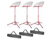 Neewer® 3 Pack Folding 17.7 42 45cm 107cm Height Adjustable Music Stand for Sheet Music with Solid Tripod Base Angle Adjustable Bookplate Waterproof Carryi