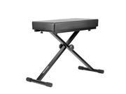 Neewer® Detachable Padded Keyboard Bench with X style Iron Legs 4 Position Height Adjustable 21.6 23.6 24.8 26.8 55cm 60cm 63cm 68cm Black
