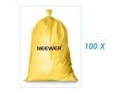 Neewer® 100 Pack 14 x26 36cm x 66cm Empty Yellow Woven Polypropylene Sandbags with UV Coating Protection for Flood Protection Construction Projects Driveway