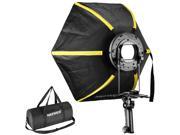 Neewer® 24 60cm Professional Collapsible Hexagonal Softbox Folding Softbox Diffuser with Handle Grip for Speedlights Black Yellow