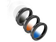 Neewer® for DJI Phantom 4 DJI Phantom 3 Professional and Advanced and 4K Cameras Graduated Lens Filter Set 3 Pieces Graduated Grey Filter Orange Filter and