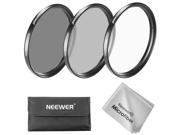 Neewer 62MM Lens Filter Kit UV Filter CPL Filter ND4 Filter Filter Pouch Cleaning Cloth for Pentax K 5 II DSLR Camera and Sony A77 DSLR Camera with 18