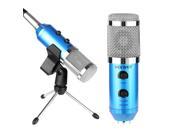 Neewer Blue NW 300E Professional USB Condenser Microphone with Butterfly Clip Holder Desktop Tripod Stand XLR Female to USB and 3.5mm Male Splitter Cable and