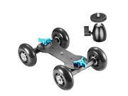 Neewer Table Mobile Rolling Slider Dolly Car Skater Video Track Rail Stabilizer and 1 4 inch Screw Mini Ball Head with Load Capacity 10 kilograms 22 pounds for